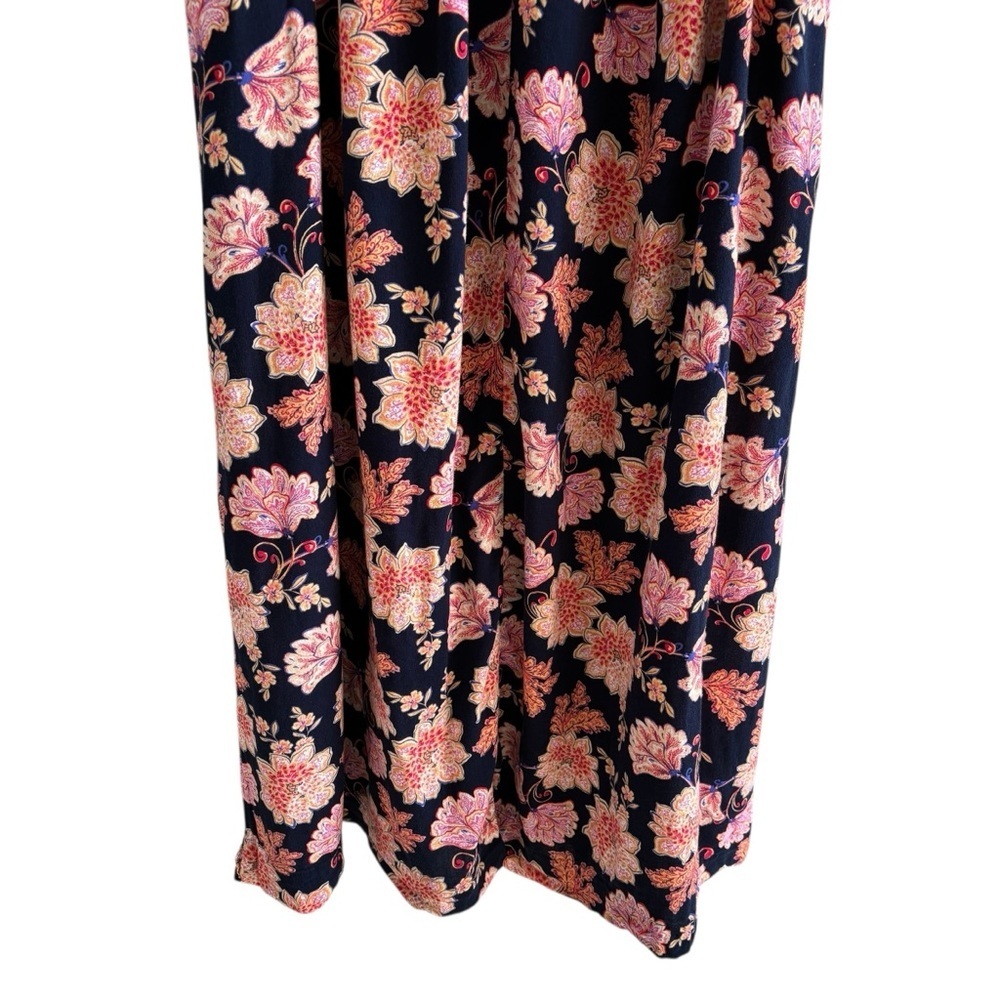 Old-Navy Tie-Shoulder Floral Print All Day Midi Swing Dress Size Small Casual - Picture 6 of 14